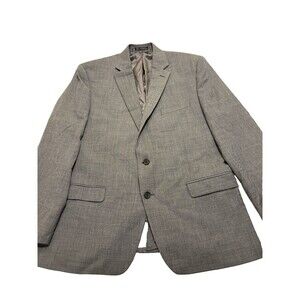 Ralph Lauren 2 Button Blazer , Sport Coat Jacket ,  Gray, 100% Wool, 44 R